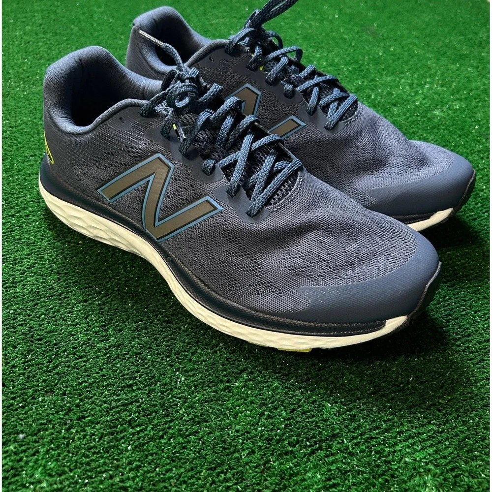 New Balance Fresh Foam 680 V7 Running Shoes Navy/Yellow Mens 12